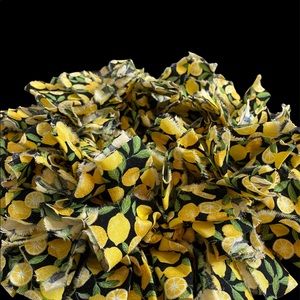 Lemon Candle Ring Garland Mini Fabric Yellow Wreath For Summer